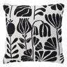 Coussin effet tricot Twisted Lime Noir & Blanc, 40x40 cm 