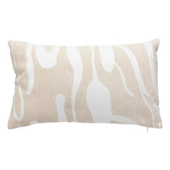 Coussin jacquard Madini Beige Lin, 30x50 cm