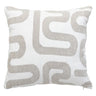 Coussin jacquard Safina Beige Lin, 40x40 cm 