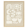 Déco murale 3D Petra Toile en lin, Beige, 40x50 cm 
