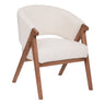 Fauteuil Amza Bouclette, Blanc 