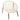 Fauteuil Raina Teck, Tressé coton blanc
