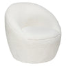 Fauteuil Romi Bouclette, Blanc 