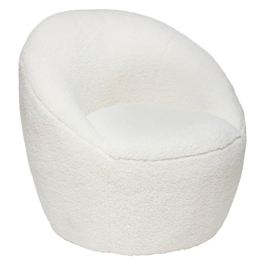 Fauteuil Romi Bouclette, Blanc