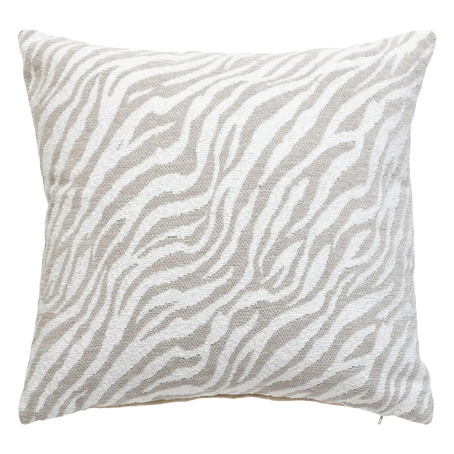 Housse de coussin Jeni, chenille Beige lin, 40x40 cm