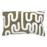 Housse de coussin Jeni, chenille Vert kaki, 50x30 cm 