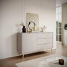 LANTEA - Buffet avec porte et tiroirs de style moderne - 138 x 38 x 81CM 