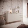 LANTEA - Buffet avec porte et tiroirs de style moderne - 163 x 38 x 81CM 