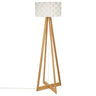 Lampadaire Moki Bambou, Blanc, H.150 cm 