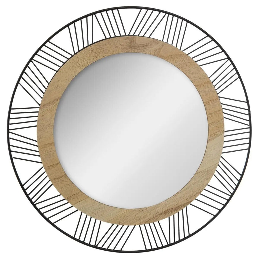 Miroir Joe Métal noir, D.45 cm