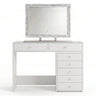 Pack Coiffeuse 120cm + Miroir LED Queen Beauty 80x60cm 