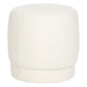 Pouf bouclette Amea Blanc, D.39 cm 