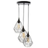 Suspension filaire Kaore Métal noir, D.25 cm 