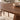 Détail rallonge et plateau placage frêne effet noyer de la table CARLA