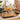 Table basse 2 tiroirs Aldea Beige, 120x60x40 cm 