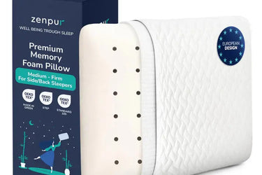 ZenPur - Oreiller Ergo Cervical à Mémoire de Forme et Anti-Acarien 
